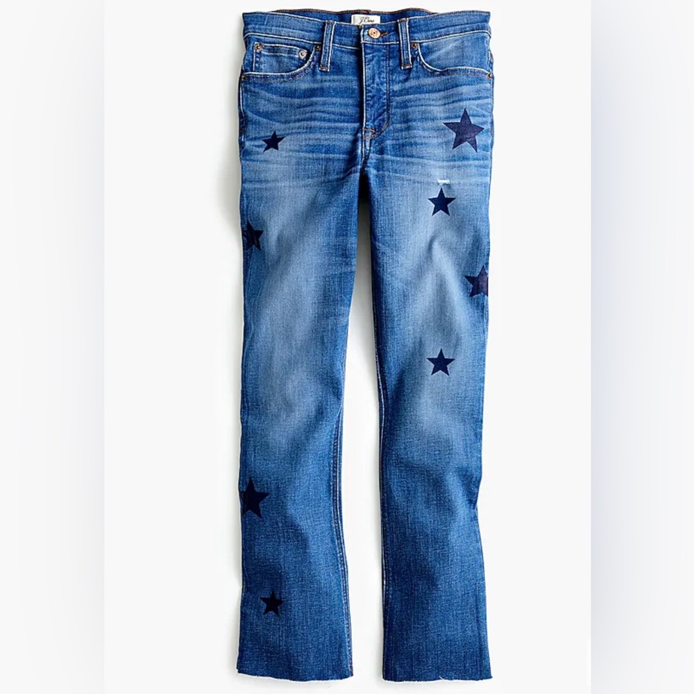 J. Crew Billie Demi Boot Crop Jean Star Edition Size 29